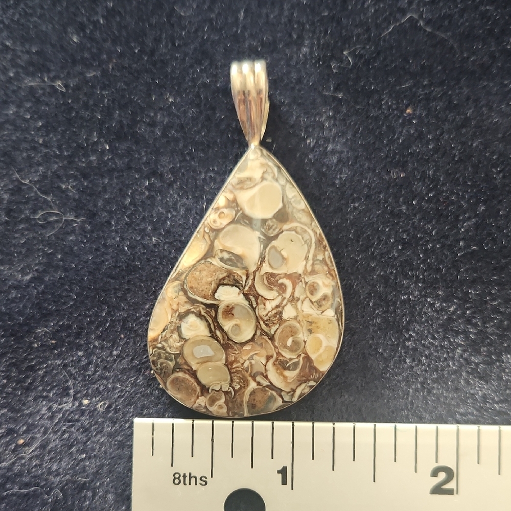Elegant Teardrop Pendant Sterling Silver stone